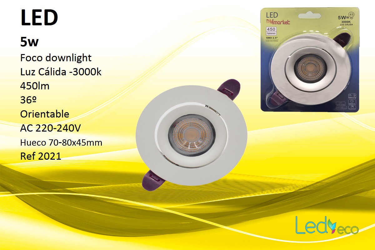 Aro Dicroica y foco Downlight